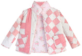 3T Vintage Quilt Jacket - Blue Pink Romantic Florals