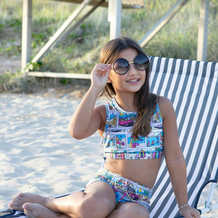 Girls Racer Bikini (Bondi Print)