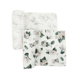 Organic Cotton Muslin Swaddle Blanket 2 Pack - Magnolia