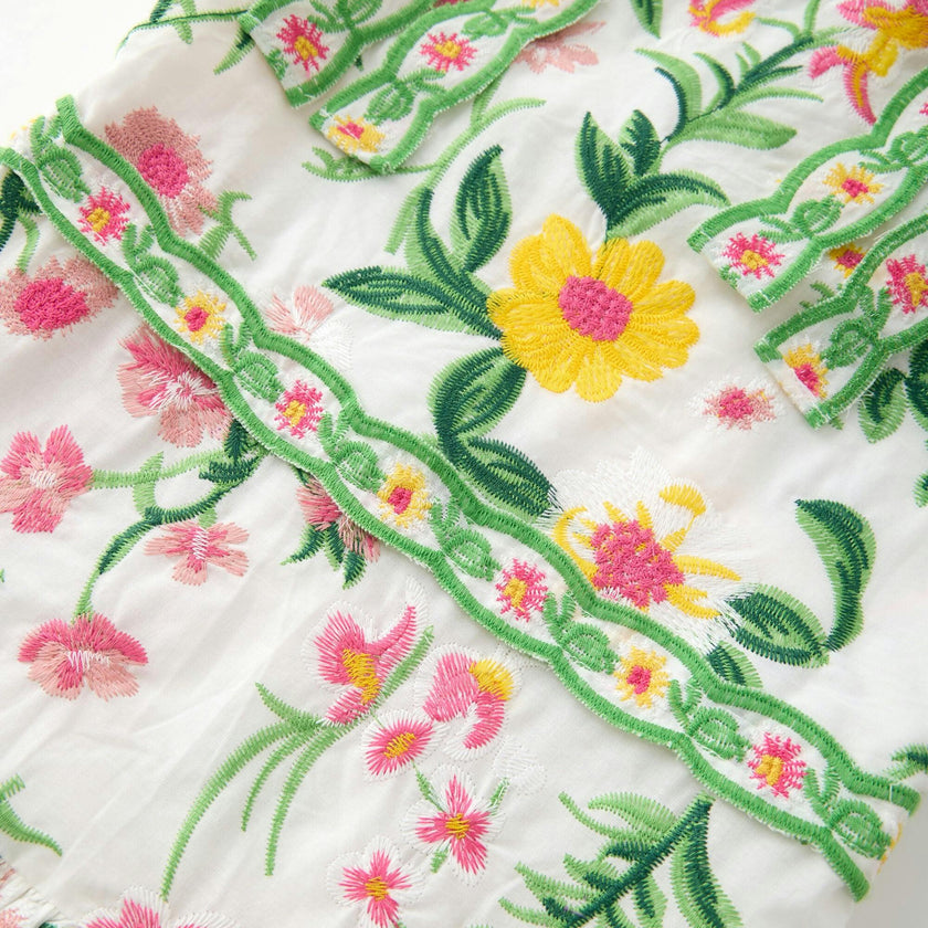 Kaylee Cotton Embroidered Mini Dress