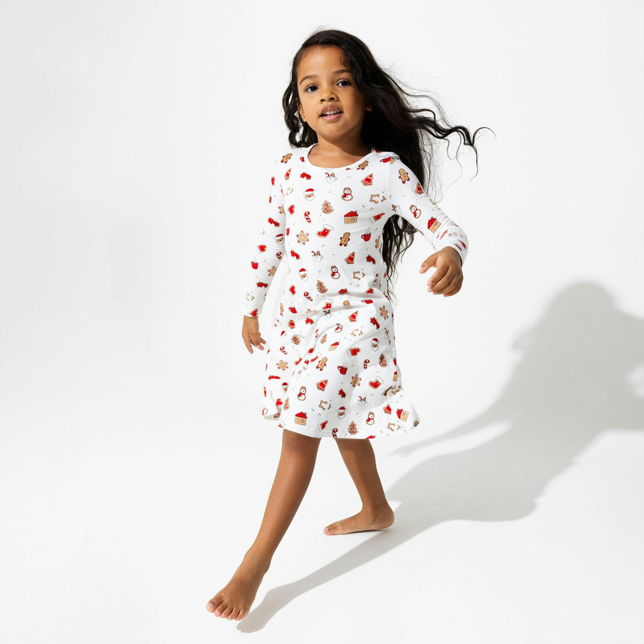 Sugar Cookies Bamboo Girls' Long Sleeve Dress