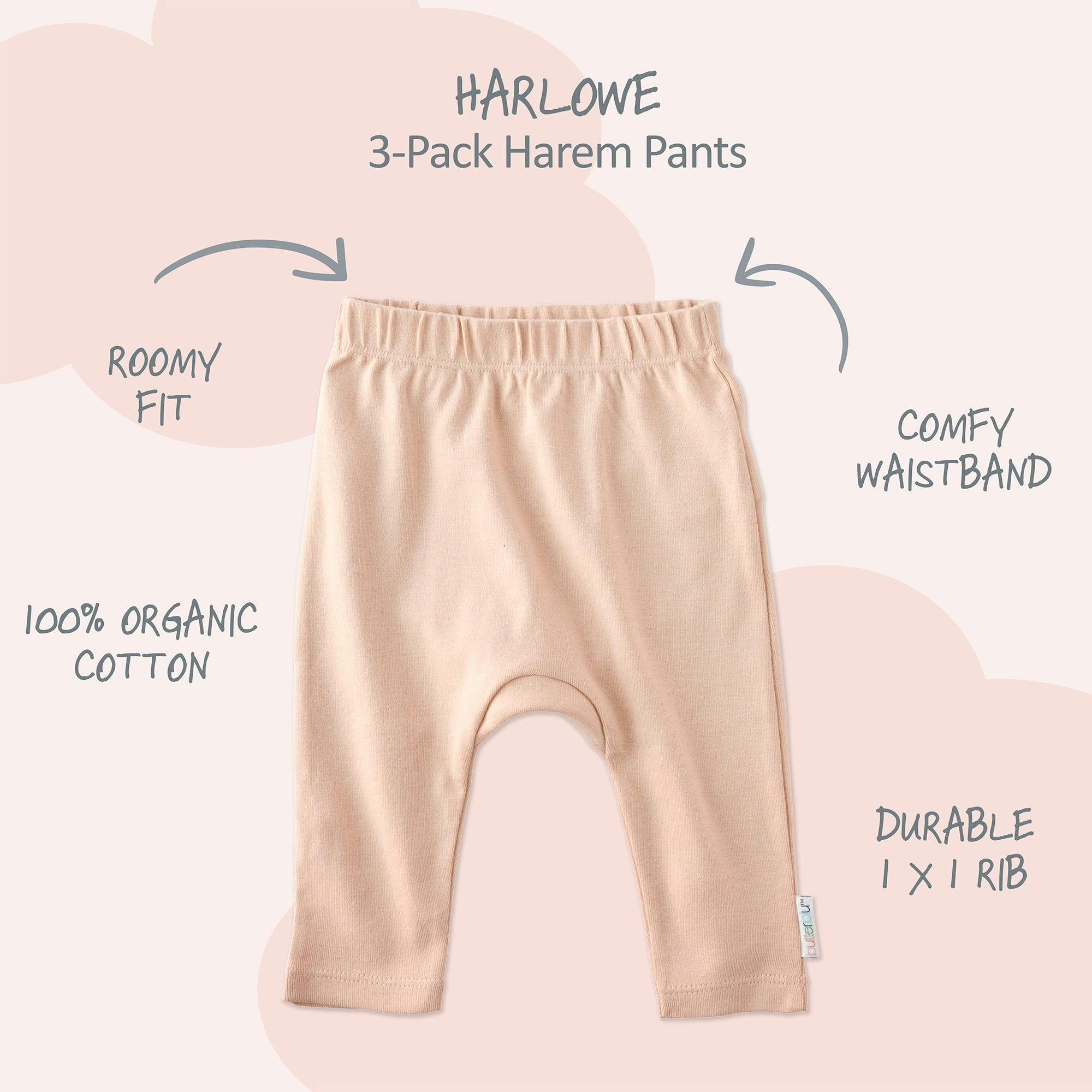 HARLOWE 3-Pack Harem Baby Pants
