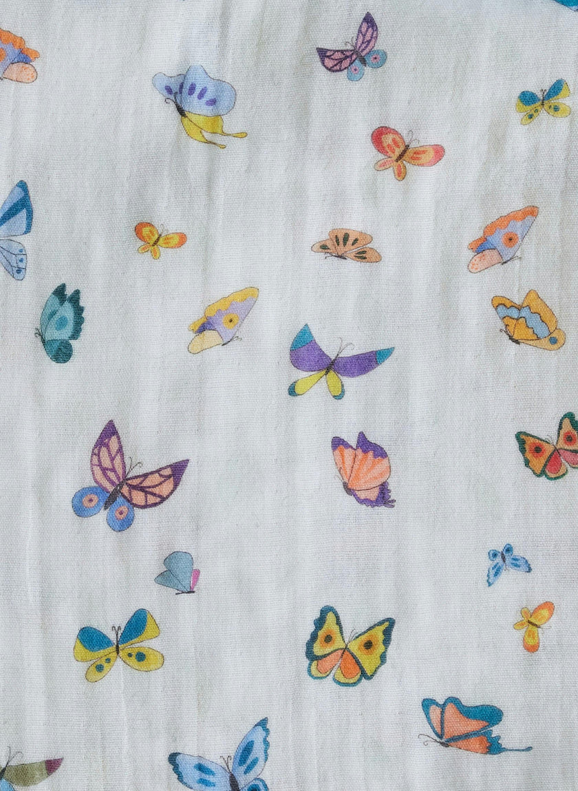 Baby Bib & Shawl Blanket Set - Madame Butterfly
