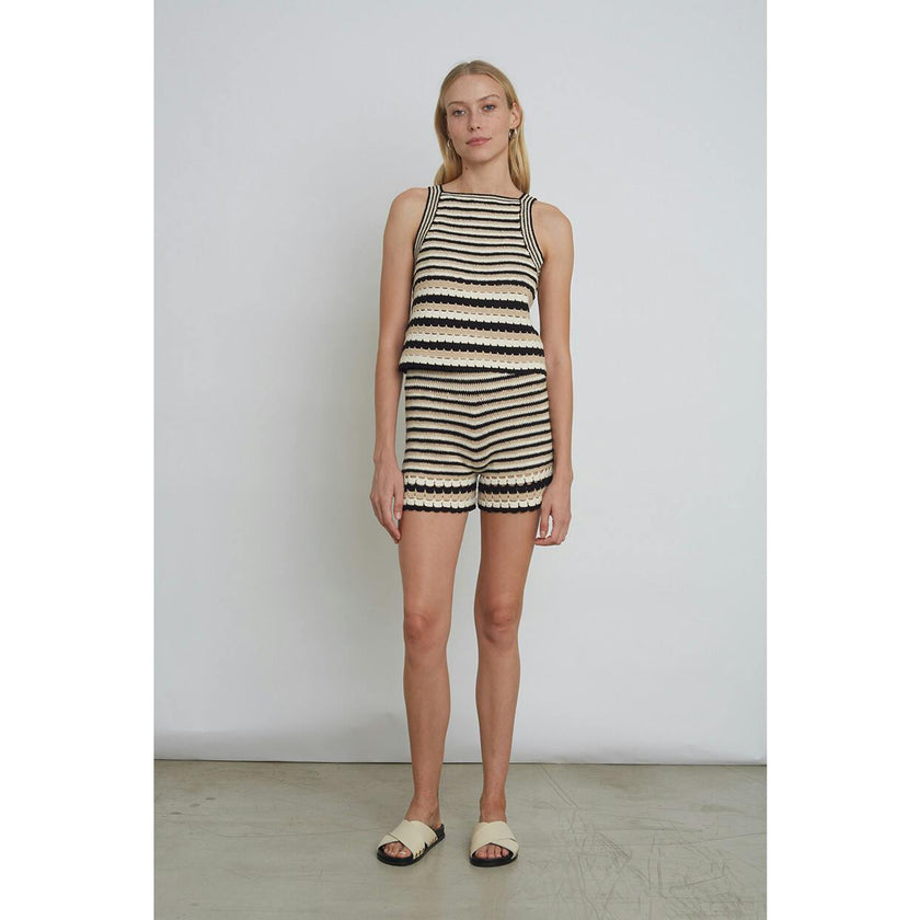 LARA STRIPE CROCHET SHORT | Two Left!