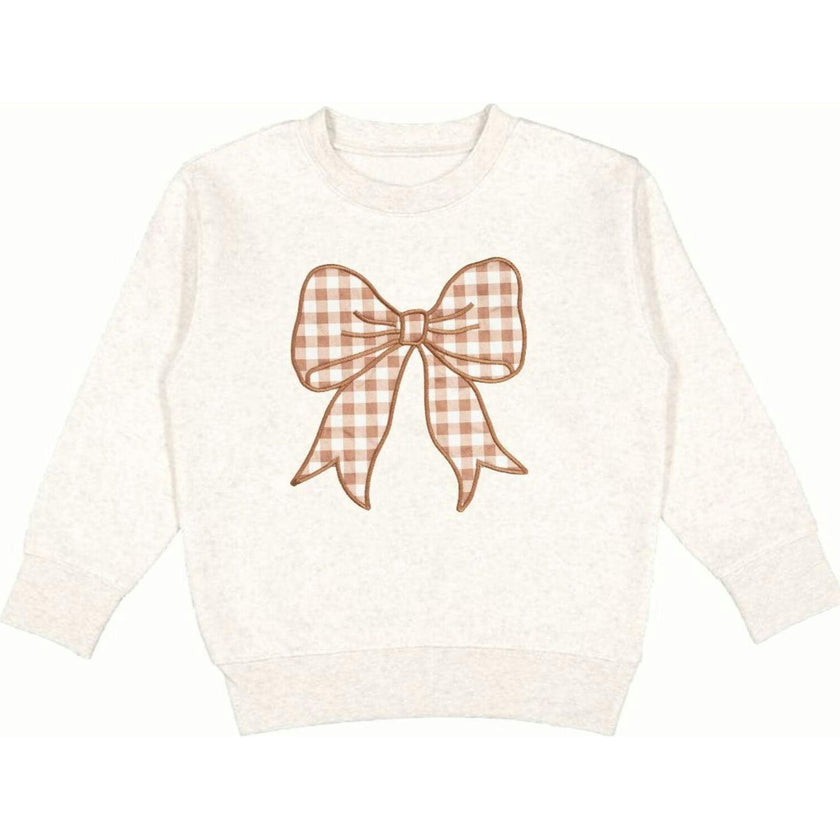 Gingham Bow Patch Sweatshirt