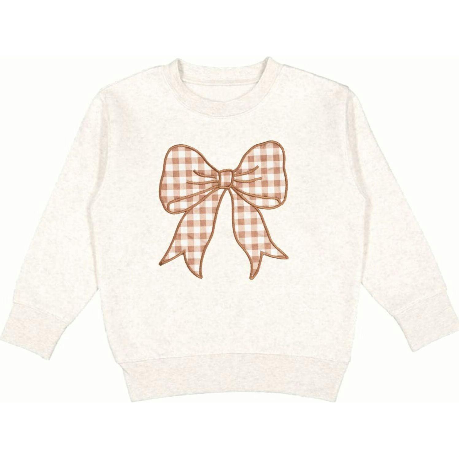 Gingham Bow Patch Sweatshirt