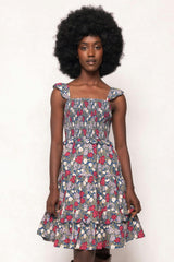Blossom Dress in Navy Meadow