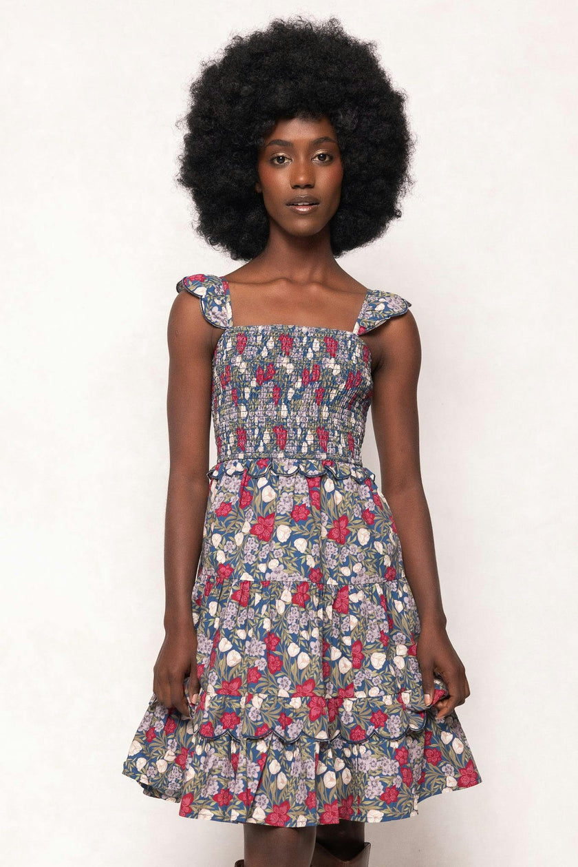 Blossom Dress in Navy Meadow