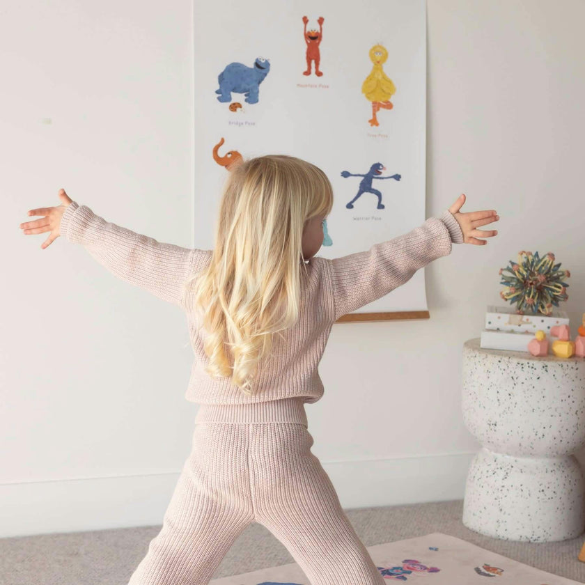 Double-Sided Sesame Street Yoga Poses Print