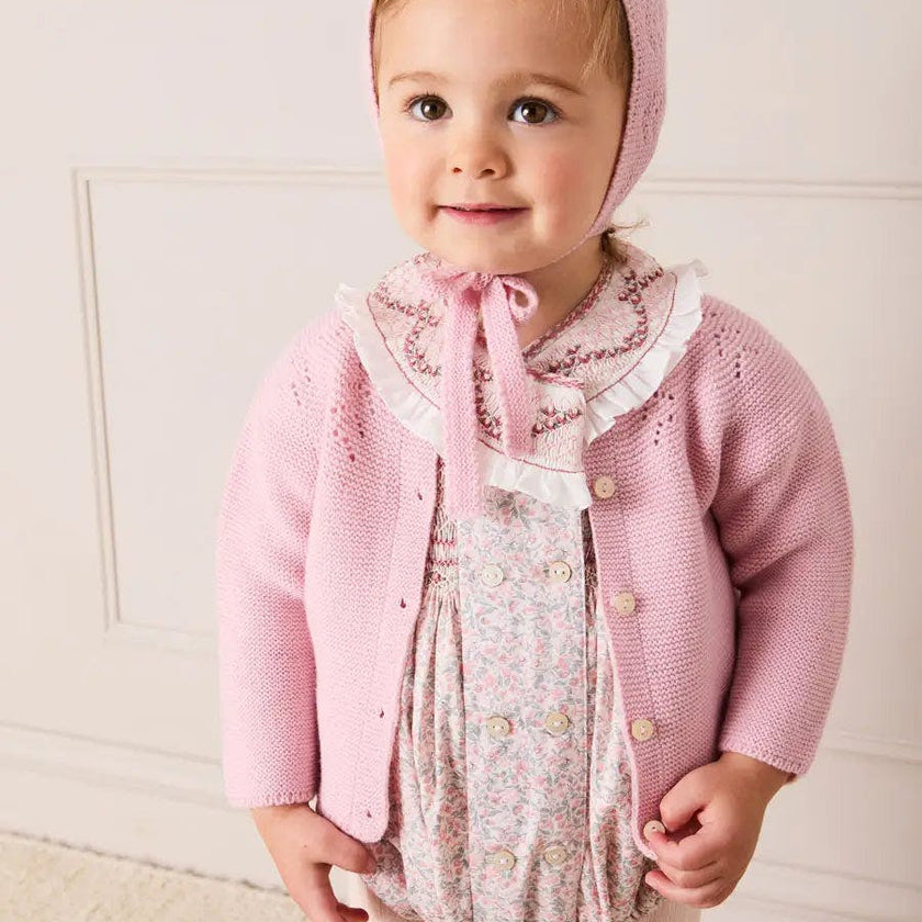 Openwork Cardigan In Pink (6mths-10yrs)