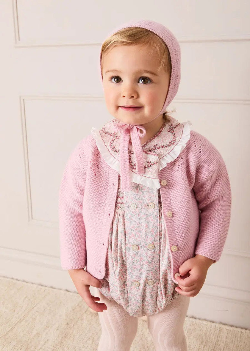 Openwork Cardigan In Pink (6mths-10yrs)