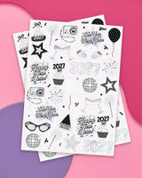 2027 NYE Disco Tats - 56 temporary tattoos