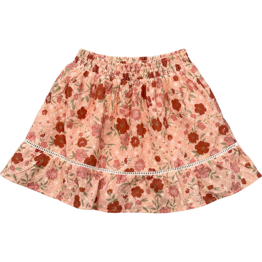 Smocked Eyelet Skirt