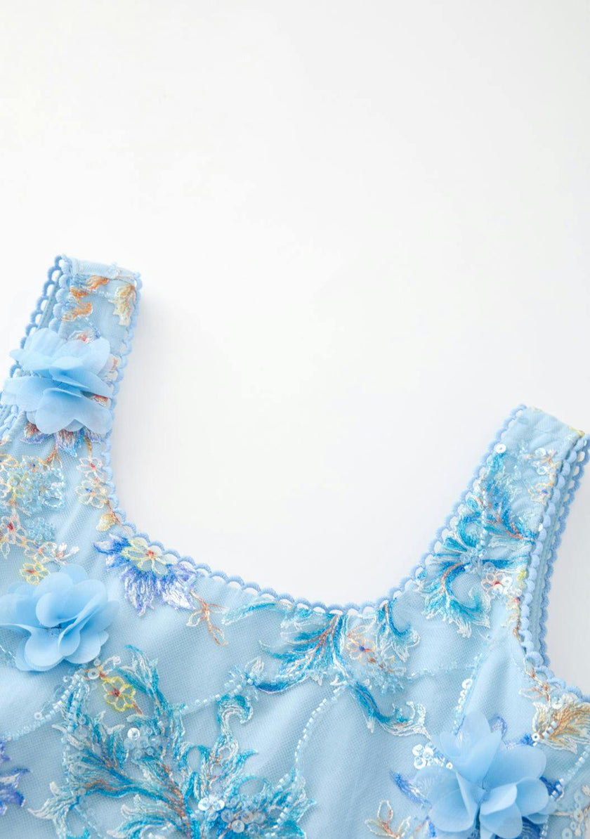 Caitlyn Embroidery Mini Dress